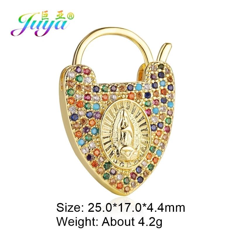 Juya 18K Real Gold Plated Decoration Oval Round Carabiner Lobster Clasp Accessories For DIY Luxury Handicraft Jewelry Making
