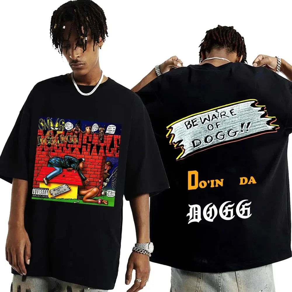 Funny Snoop Dogg Graphic T Shirt for Men Hip Hop Fashion Oversized Streetwear Summer Style