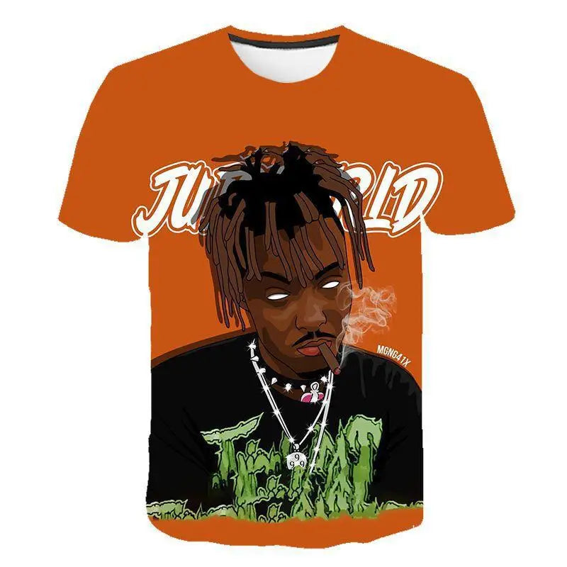 Rapper Juice Wrld 999 Short T Shirt Men's Women's Letter Printed Tshirts Y2k Casual Fashion Sportswear Summer Clothing