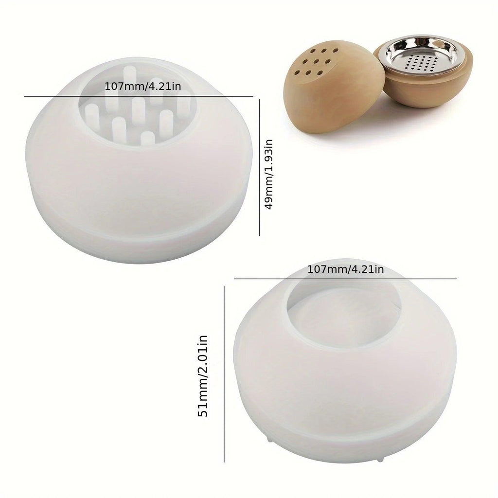 Concrete Incense Burner Jar Silicone Mold DIY Cement Gypsum Spherical Aromatherapy Jar Silicone Mold