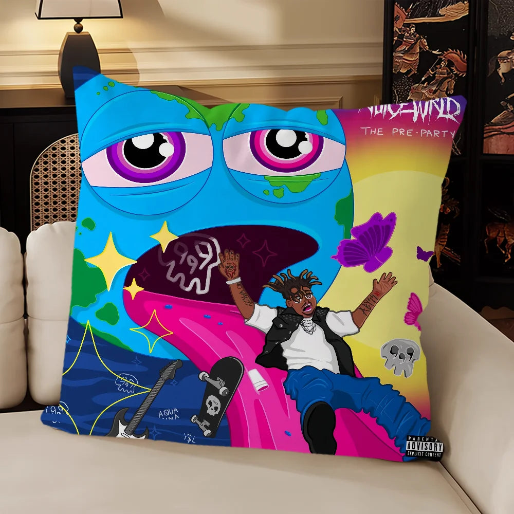 The Party Never Ends Pillow Case Sofa Living Room Headboard Bedroom Backrest Cushion Square J-Juice W-Wrlds Cushion Nap Time