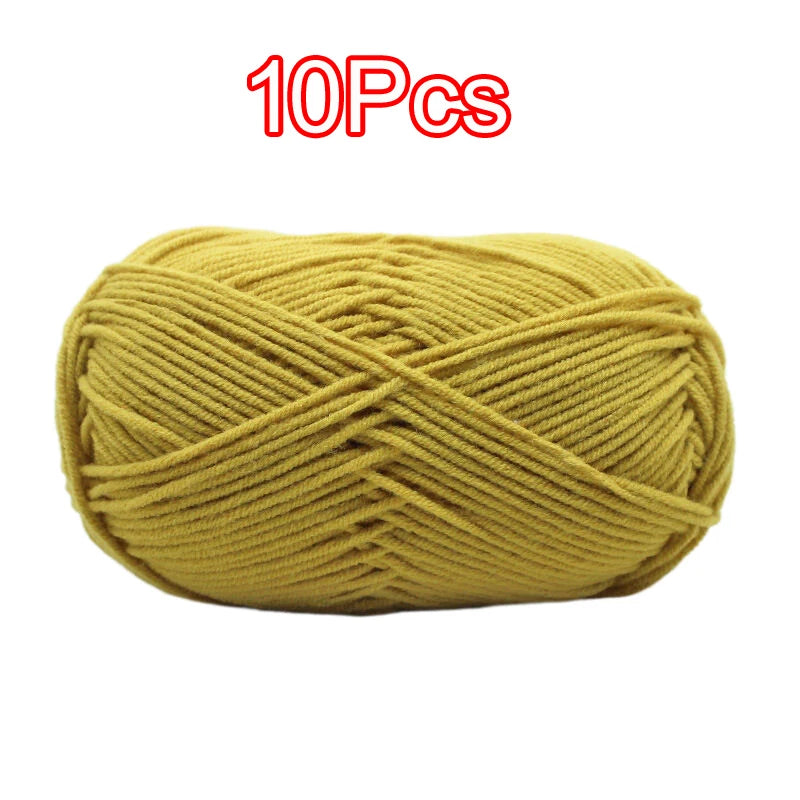 10 Pieces Multi Color Cotton Knitting Yarn Soft Warm Crocheting Yarn for Hand Knit Sweaters Hats Scarves Blankets Amigurumi