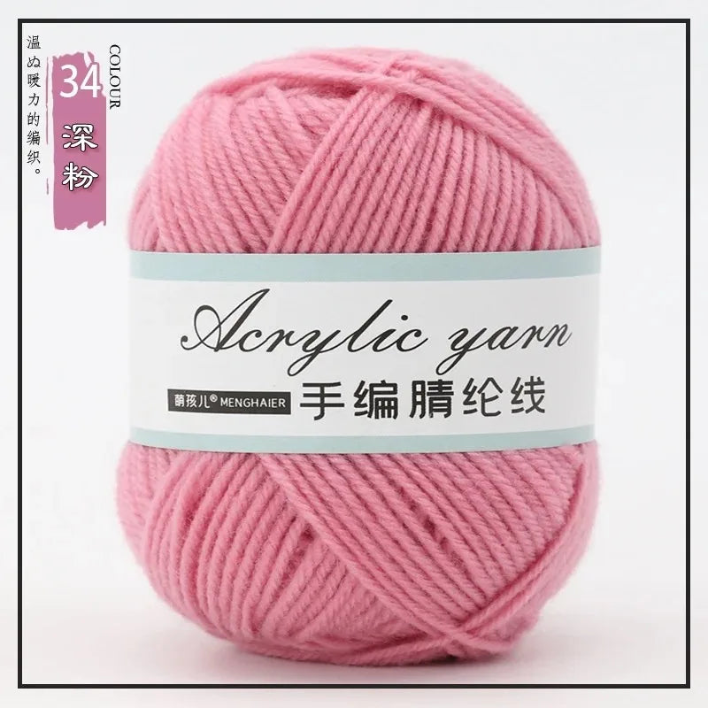 Four Strands Acrylic Knitting Yarn For DIY Handwoven Starter