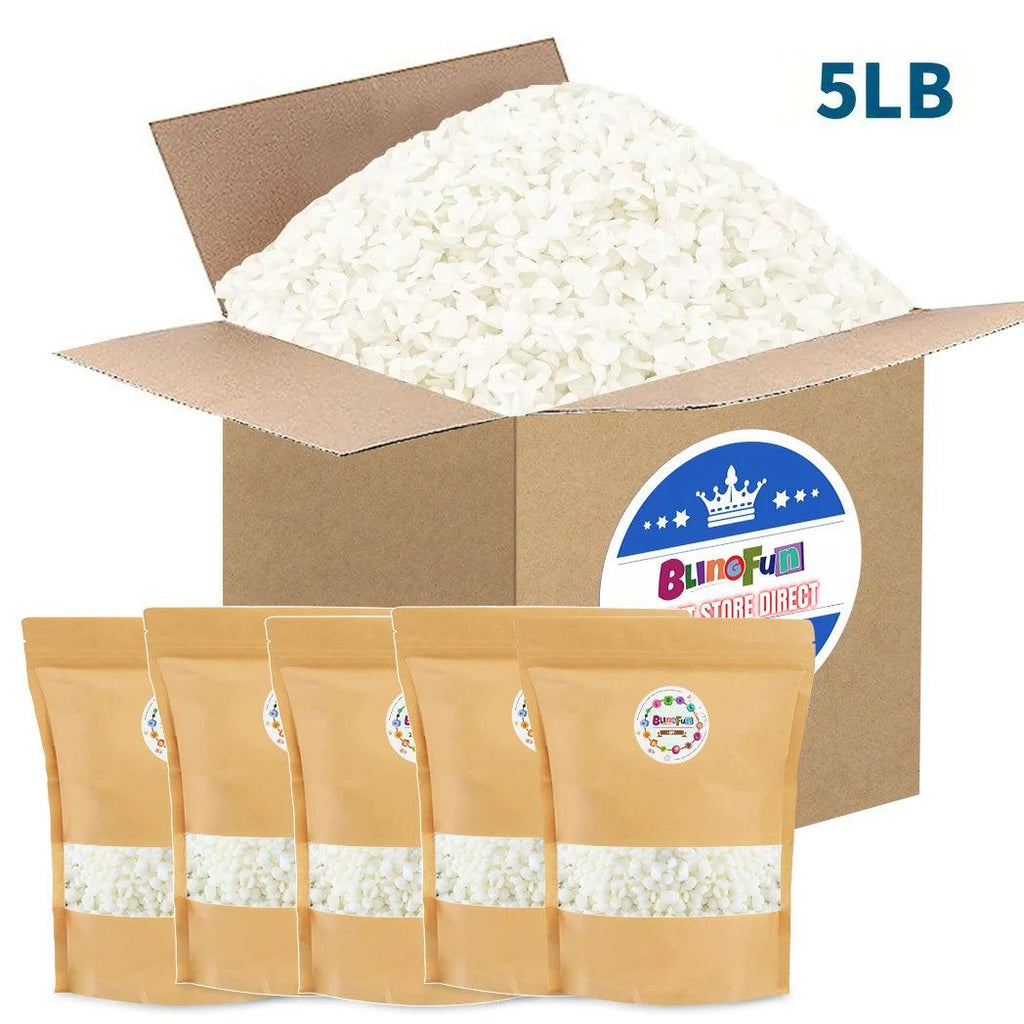 1LB/2LB/5LB 100% Soy Wax, Yellow Beeswax, White Beeswax, Soft Chunks and Pellets, Perfect for Sccented Candle and Wax Products