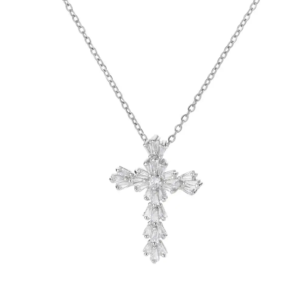 Goth Cross Jesus Pendant Necklace for Women Stainless Steel Luxury Necklace Trend Couple Jewelry collares mujer free shipping