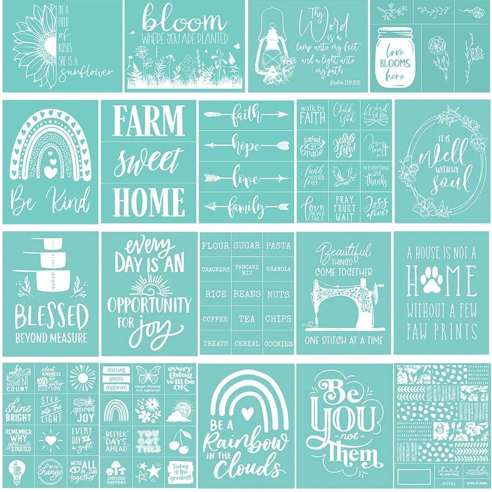 Rainbow Home Printed Self-Adhesive Silk Screen Printing Stencil Mesh Transfers 8.5x11" For Clothes Bag Diy Handmade Craft 2023