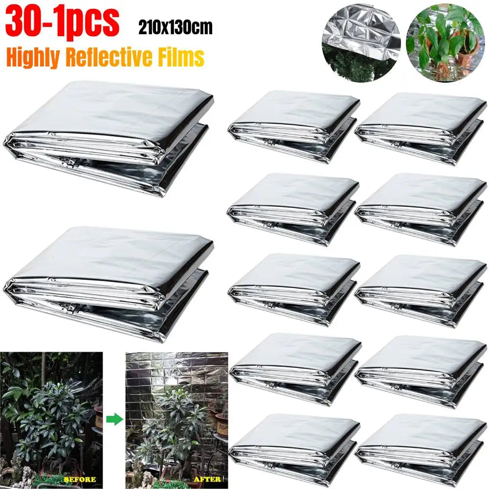 210x130cm Silver Mylar Highly Reflective Films Good Solar Radiation Transmission Performance Greenhouse Covering Foil Sheets