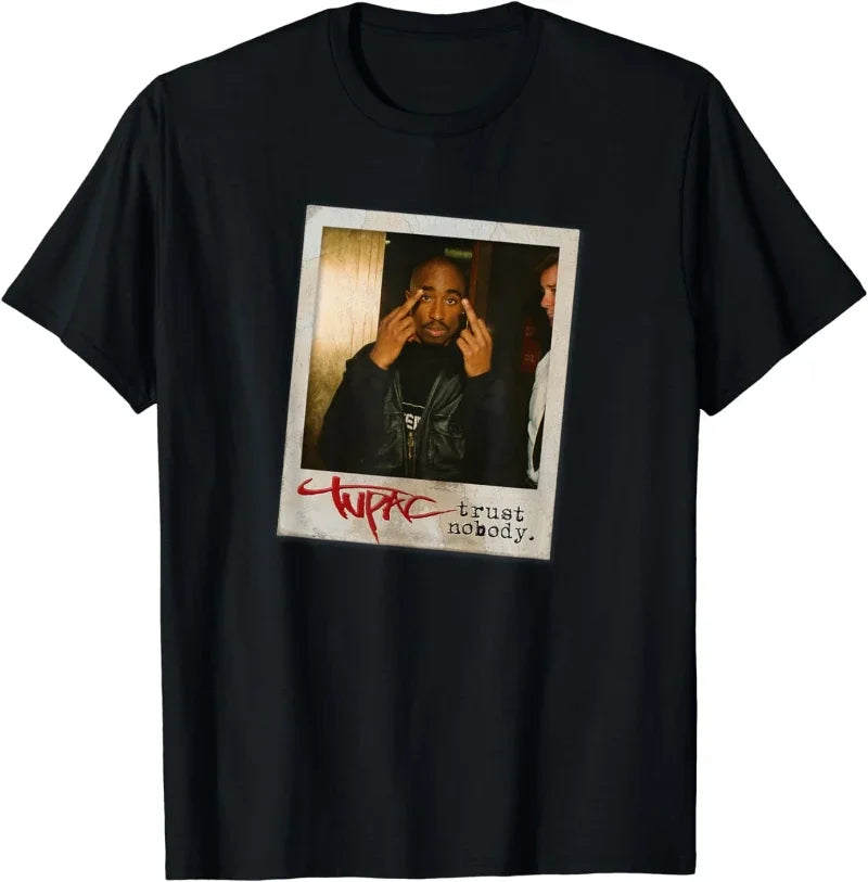 Tupac Rapper Graphic T Shirt Unisex Hip Hop Fashion Big Size Casual Short Sleeve Streetwear Classic Tee