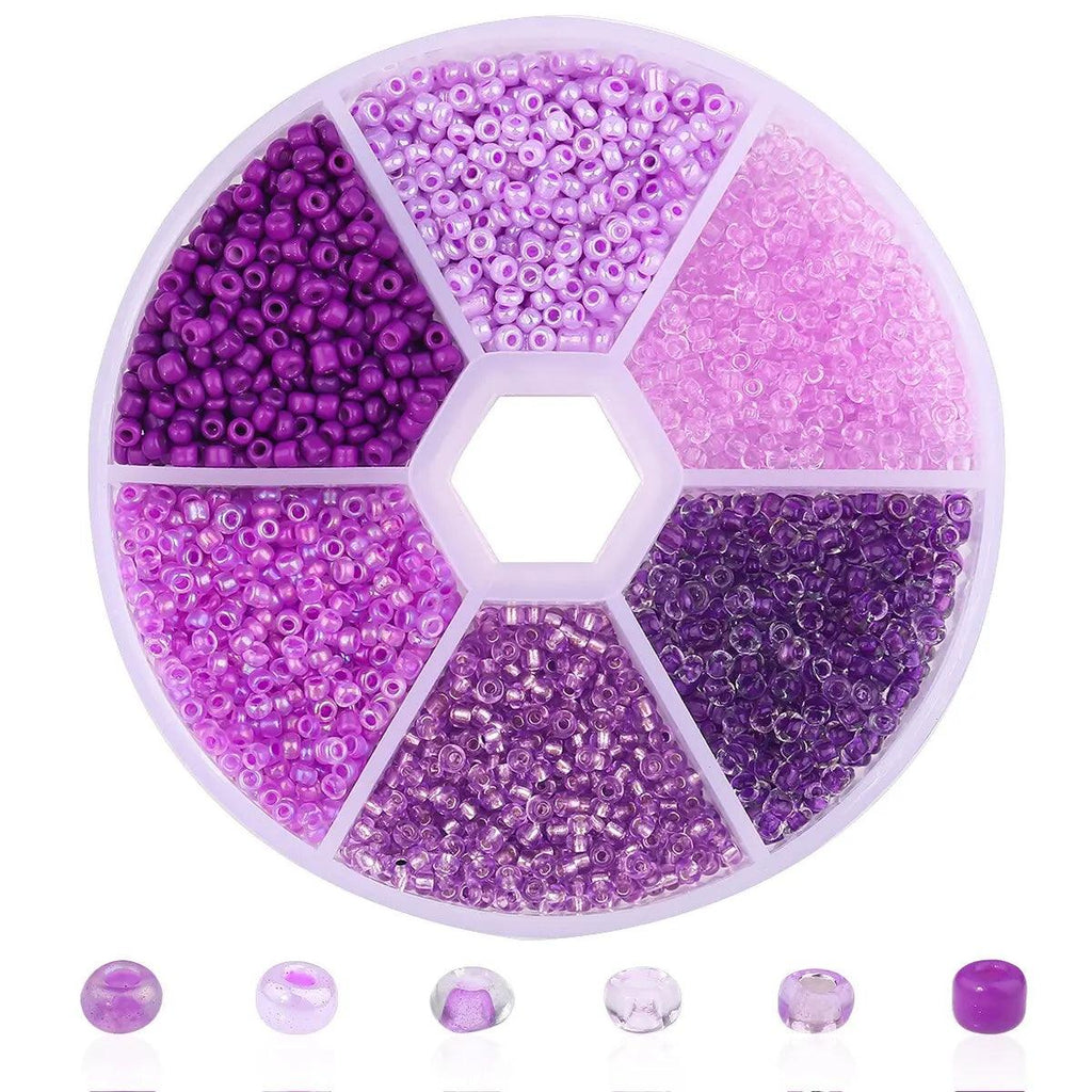 3900pcs Glass Rice Beads 6 Grid Set Box Loose Beads Handmade Bead String Material Pack DIY Bracelet Necklace Jewelry Accessories
