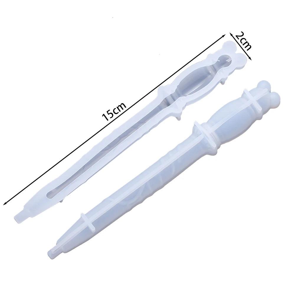 DIY Crystal Epoxy Resin Mold Irregular Shape Magic Wand Ballpoint Pen Silicone Mold Handmade Crafts Tool Resin Casting Molds