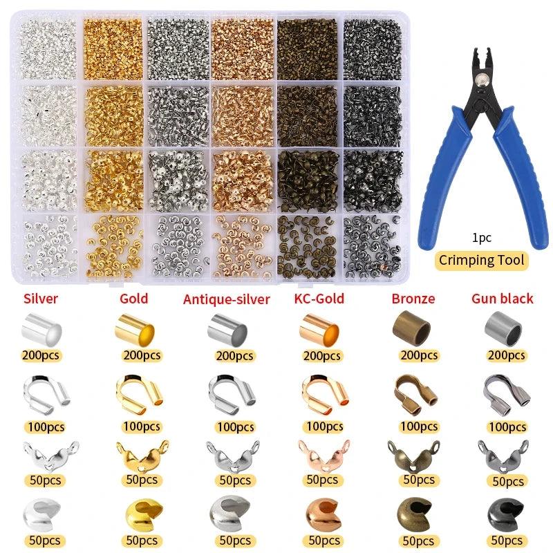Alloy Accessories Jewelry Findings Set Copper Wire Open Jump Rings Jewelry Making ToolsEarring Hook Jewelry Making Supplies Kit