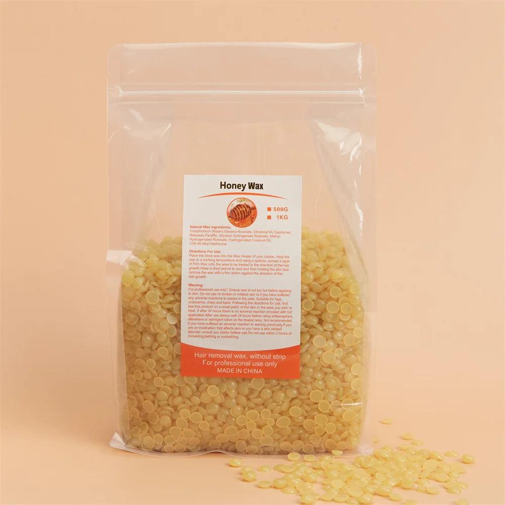 Beauty Spa quality Doll Wax Honey wax 1000g 1kg 2.2Lb 2.2pound Depilatory Wax beads Hot Film Hard Wax Beans for Hair Removal