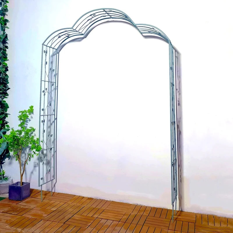 Easily Assembled metal garden Arch Arbor for Lawn Backyard Patio Party Trellis for Various Climbing Plants Roses Vines