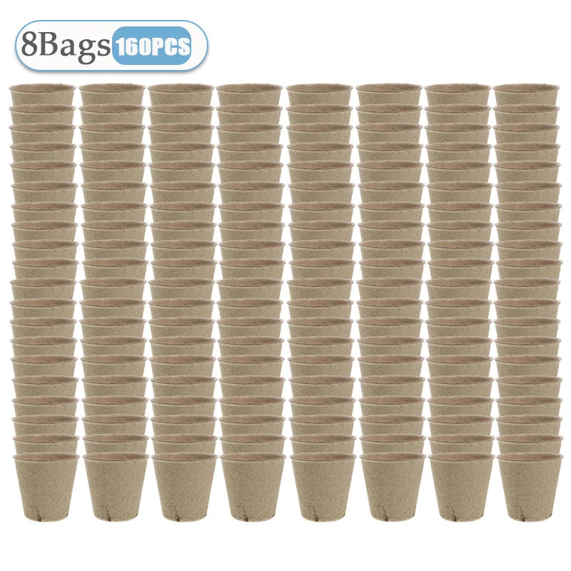 20-200PCS Seed Nursery Cup Growing Pot Tray Planter Paper Grow Plant Starter Flower Herb Biodegradable Eco-Friendly Garden Tools