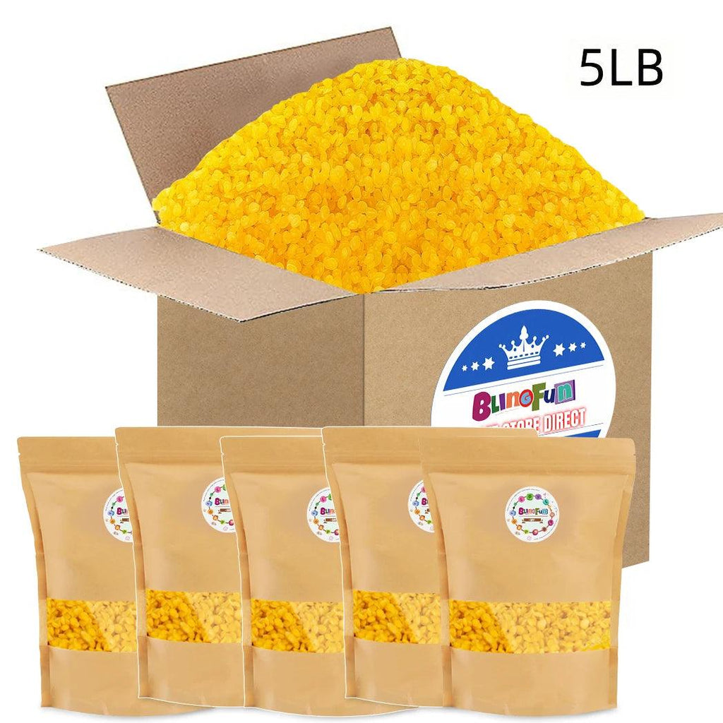 1LB/2LB/5LB 100% Soy Wax, Yellow Beeswax, White Beeswax, Soft Chunks and Pellets, Perfect for Sccented Candle and Wax Products