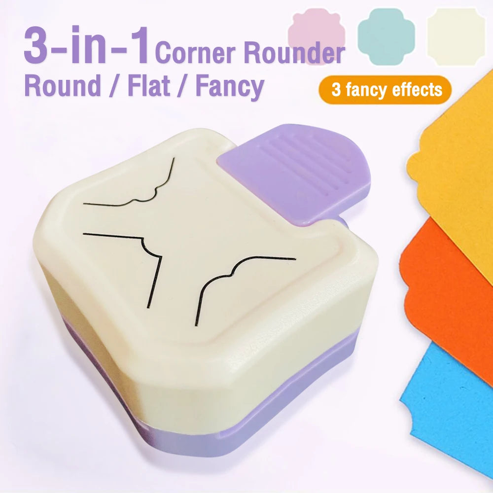 3 In 1 Paper Puncher Rounder Corner Cutter R4 R7 R10 Sharp Trimming Card Photo Cutter Supplies Cortador De Papel Corner Trimmer