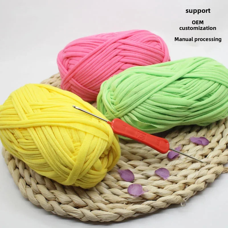 Manufacturer wholesale single color cloth thread wool ball handmade crocheted Hyuna furniture carpet diy bag bear ready stock