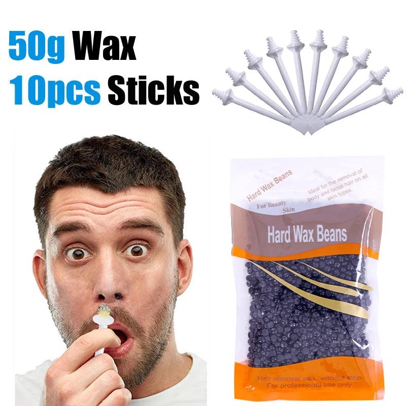 Painless Nose Nose Hair Stick Wax Bean Set Nose Wax Applicators For Hair Removal Tool Wax Accessories Beeswax Safe