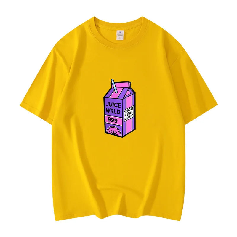 Rapper Juice Wrld 999 Short T Shirt Men's Women's Letter Printed Tshirts Y2k Casual Fashion Sportswear Summer Clothing