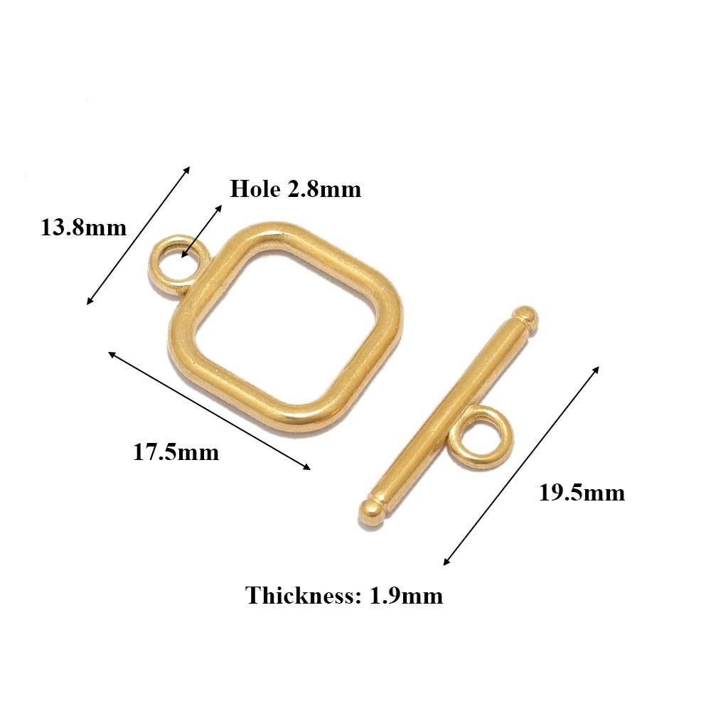 4 Sets Stainless Steel Gold Toggle OT Clasps for DIY Jewelry Making Necklaces Connectors Fasteners Bracelets Hooks Supplies