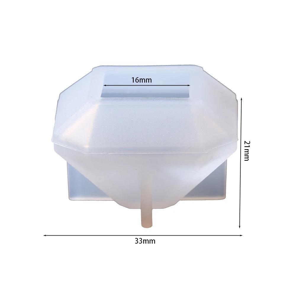 Drawer Handle Silicone Mold Diamond Dresser Crystal Pull Knobs Epoxy Resin Mold for Dresser Drawer Kitchen Bathroom Cabinet