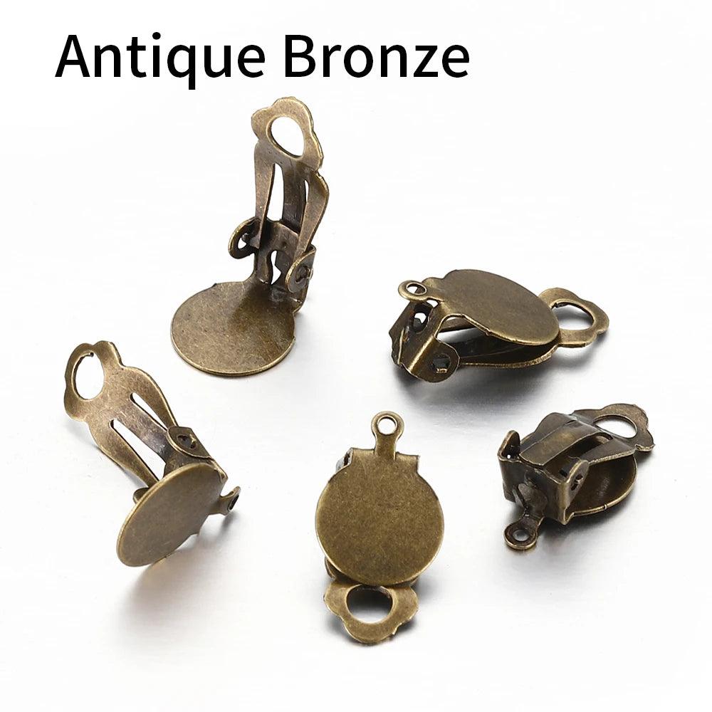 50pcs Frog Earring Clips for Jewelry Making DIY