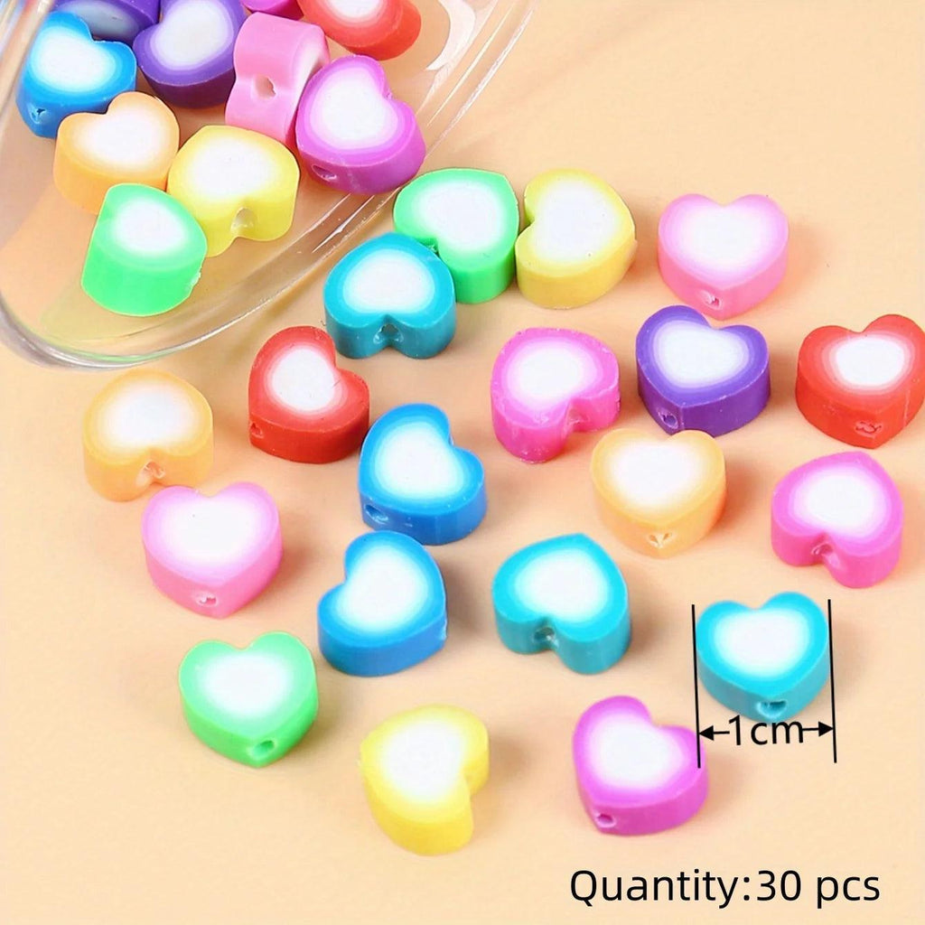 1 pack random Polymer Clay Stars & Fruit & Flowers & Heart & Evil Eyes Beaded for women DIY bracelet necklace jewelry making