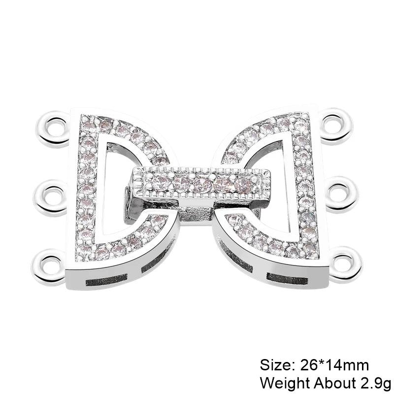 Juya 18K Gold Silver Plated Fasteners Accessories Creative Closure Lock Clasps For DIY Needlework Beads Pearls Jewelry Making