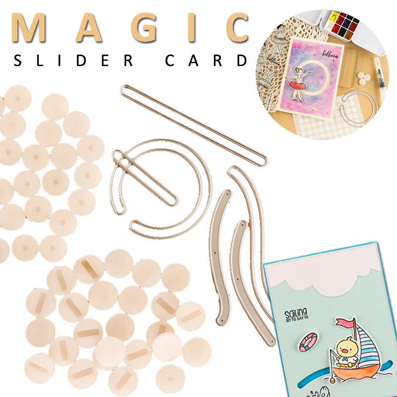 Irregular Magic Slider Card Cutting Dies DIY For Album Photo Making Scrapbooking Crafts Projects New Die Cuts 2022