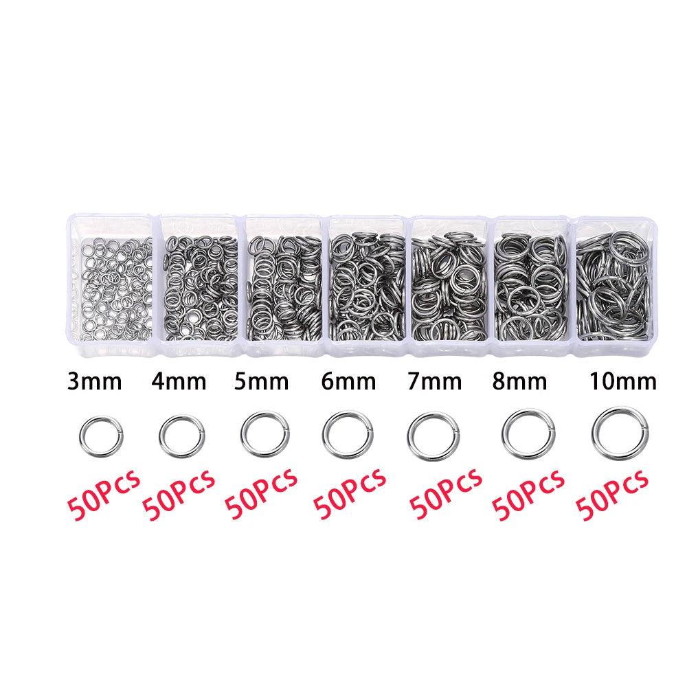 1Box Stainless Steel Lobster Clasps Open Jump Rings Crimp Beads Caps Set For Diy Bracelet Necklace  Jewelry Making Making Kits
