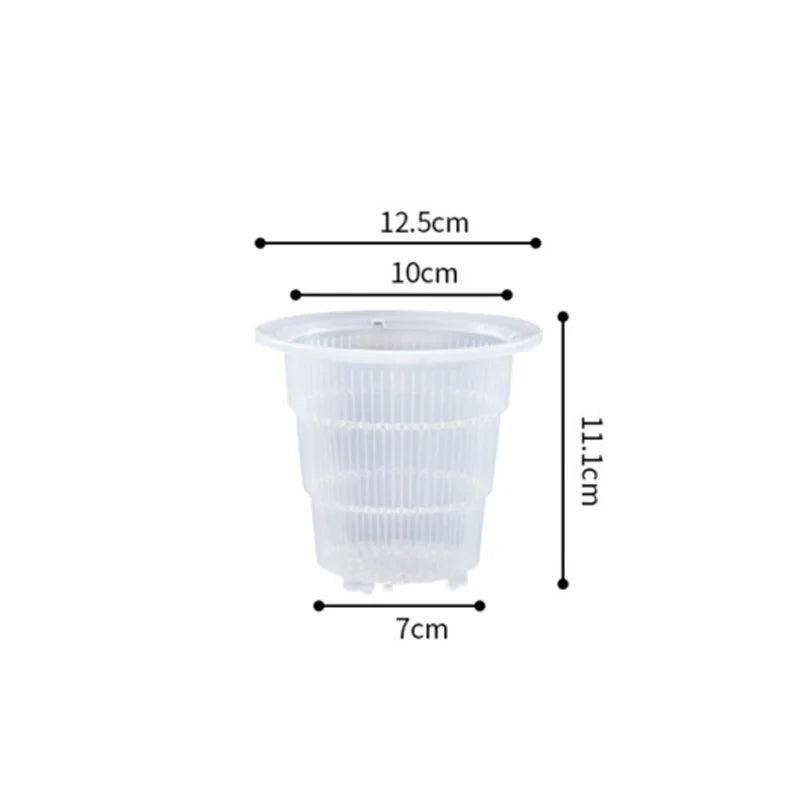 10/12/15cm Transparent Orchid Pot Root Control Plastic Orchid Pots With Holes Breathable Plant Growth Container Garden Supplies