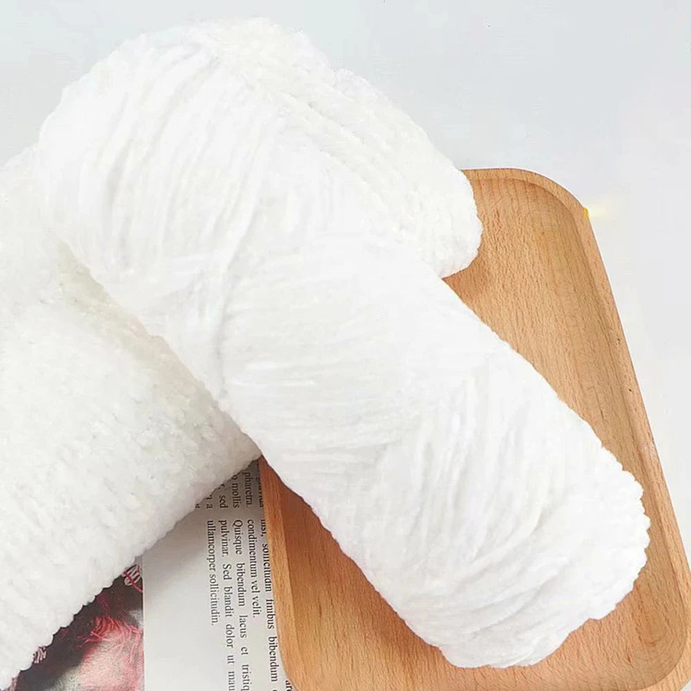 Chenille Soft Velvet Yarn 95g Blended Knitting Wool for Handmade Scarf Coat Baby Blanket and Hat