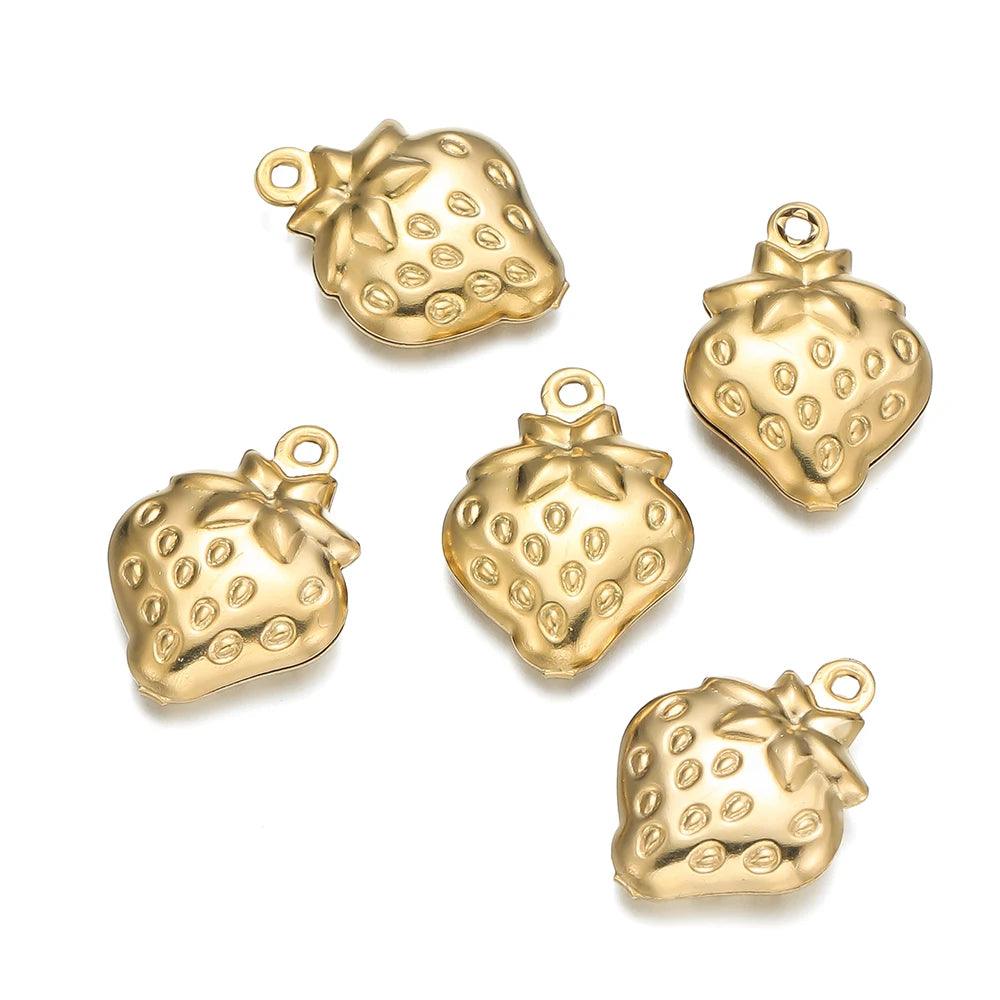 10pcs Gold Color Stainless Steel Ocean Pendant Starfish Shell Shape Pendants Charms for Necklace Earrrings Charm Jewelry Making