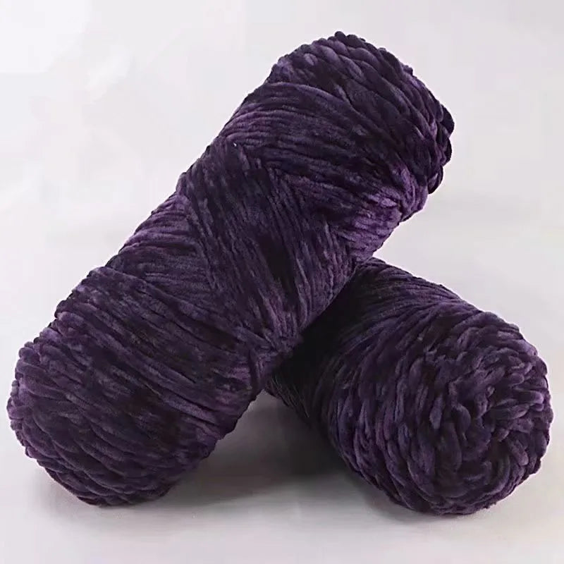 DIY Soft Chenille Yarn for Knitting and Crochet 100g 130M Polyester Velvet Amigurumi Dolphin Baby Plush