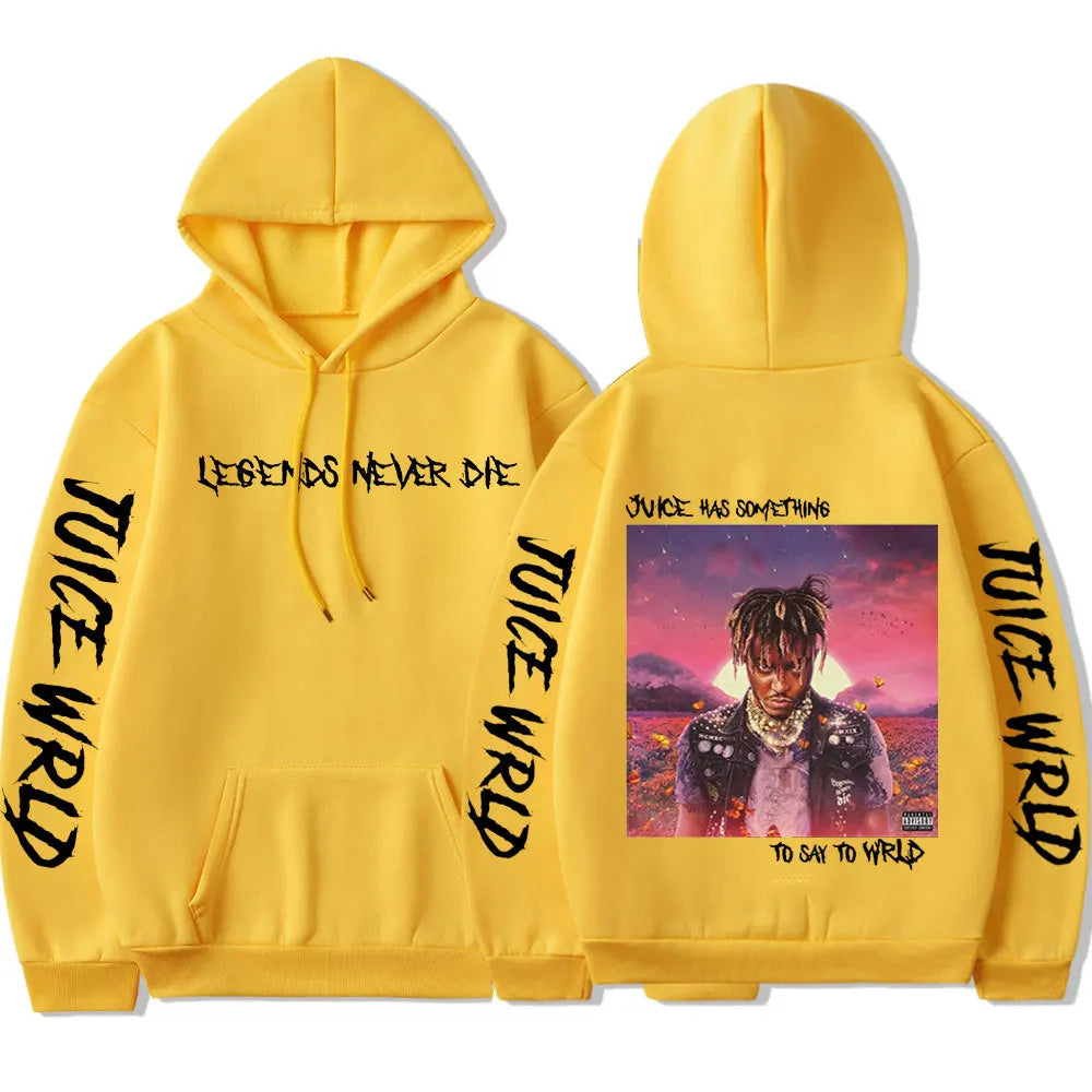 Juice WRLD Hoodies Men Women Hooded Sweatshirts Fashion Hip Hop Casual Pullovers Autumn Boys Girls Black Streetwear Juicewrld