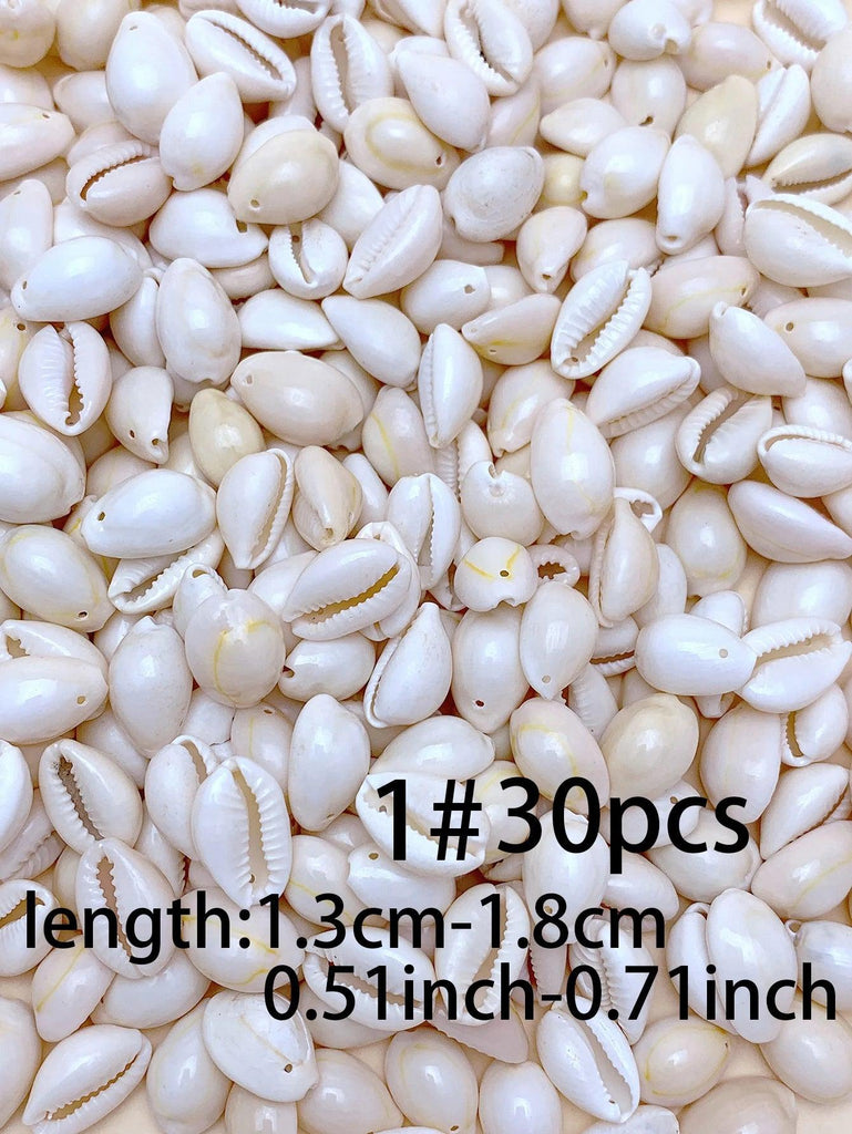 30/60/120pcs natural handmade diy with hole shell suitable for bracelet necklace earrings pendant jewelry accessories