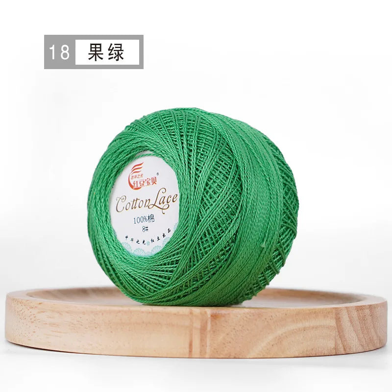 100% Cotton Mercerized Crochet Yarn 45g for Knitting and Embroidery Projects