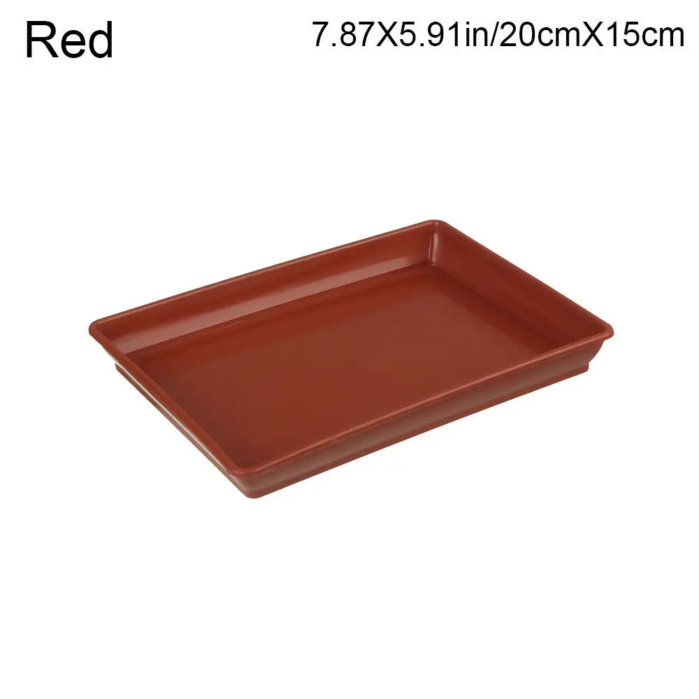1PC Plastic Heavy Duty Rectangle Flower Pot Indoor Outdoor Plant Saucer Drip Trays Plastic Tray Saucers