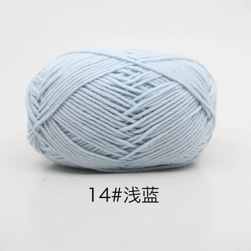 4ply Milk Cotton Knitting Yarn Set for Crochet Crafts and DIY Projects