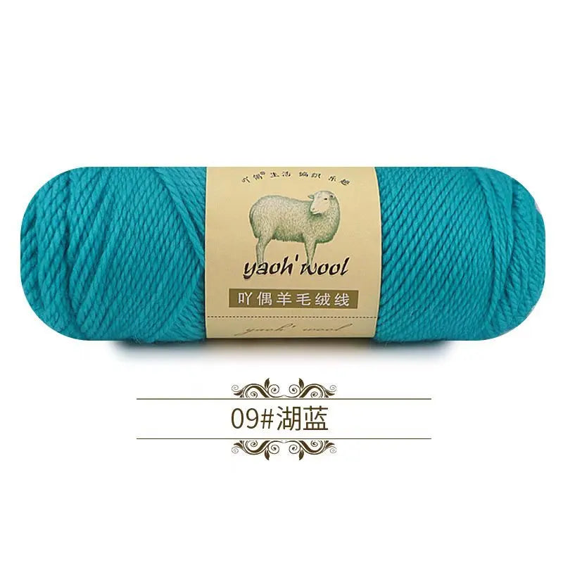 100g 50% Wool and 50% Acrylic Yarn for Hand Knitting and Crocheting Sweaters Blankets Hats and Shawls