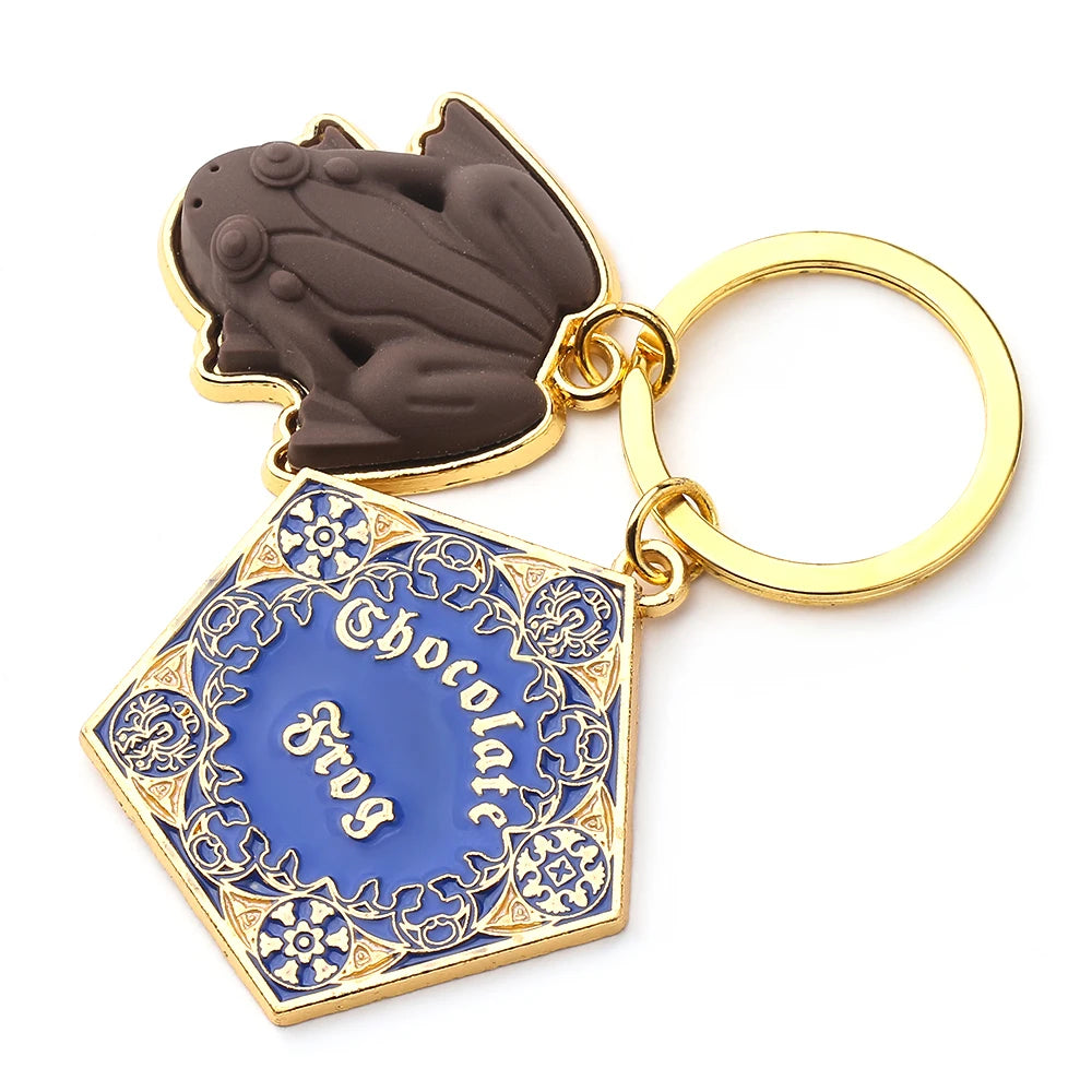Classic Frog Metal Keychain Magic School Keyring Ornament Cosplay Collection Jewelry Accessories Gift