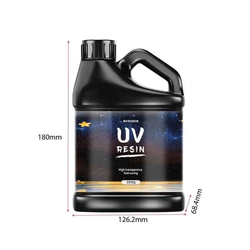 UV Resin Adhesive Low Odor Quick Drying Transparent Ultraviolet Liquid UV Curing DIY Jewelry Making High Hardness 250/500/1000g