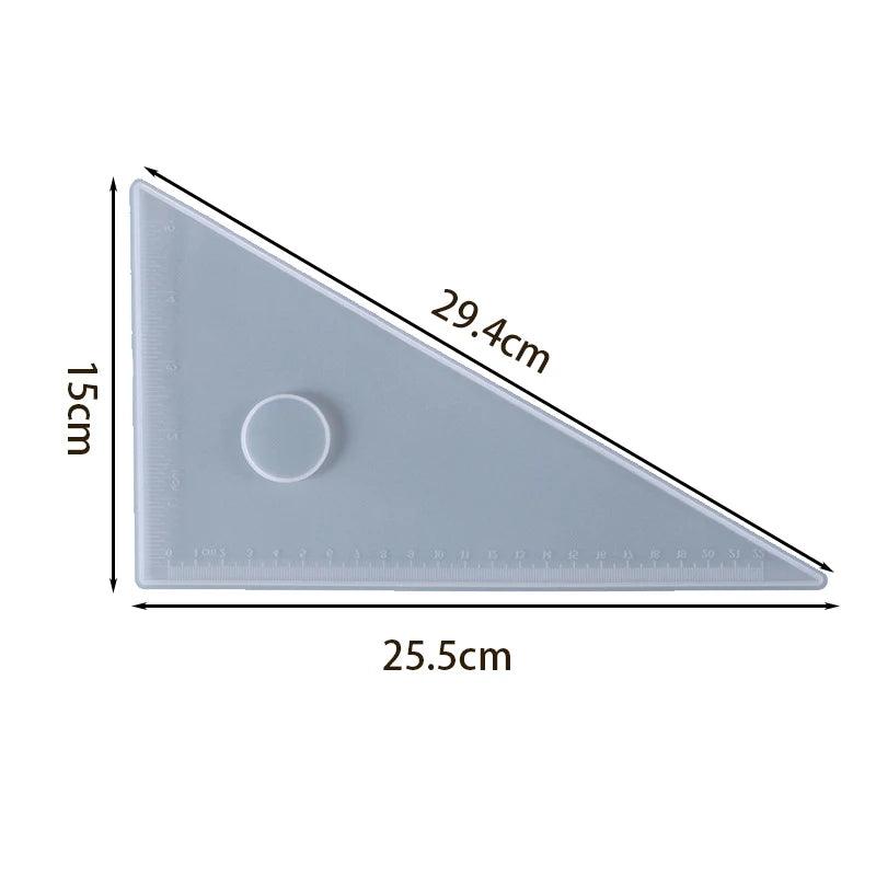 30cm Extended Ruler Protractor Epoxy Resin Silicone Mold Triangle Right Angle Ruler Mould DIY Epoxy Resin Craft Casting Molds