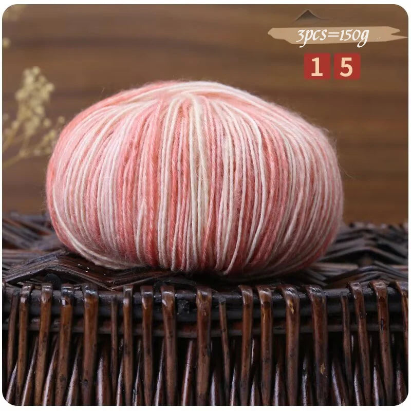 Camouflage Cotton Yarn 150g Medium Thick DIY Crochet Thread