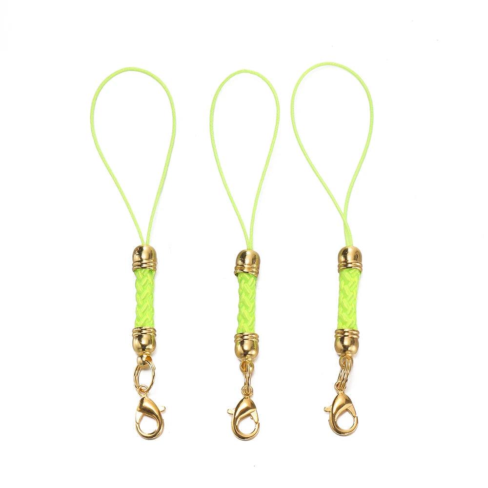 10/20pcs Keychain Rope with Lobster Clasp Jump Rings Lanyard Lariat Strap Cord For DIY Keyring Pendant Jewelry Making Supplies
