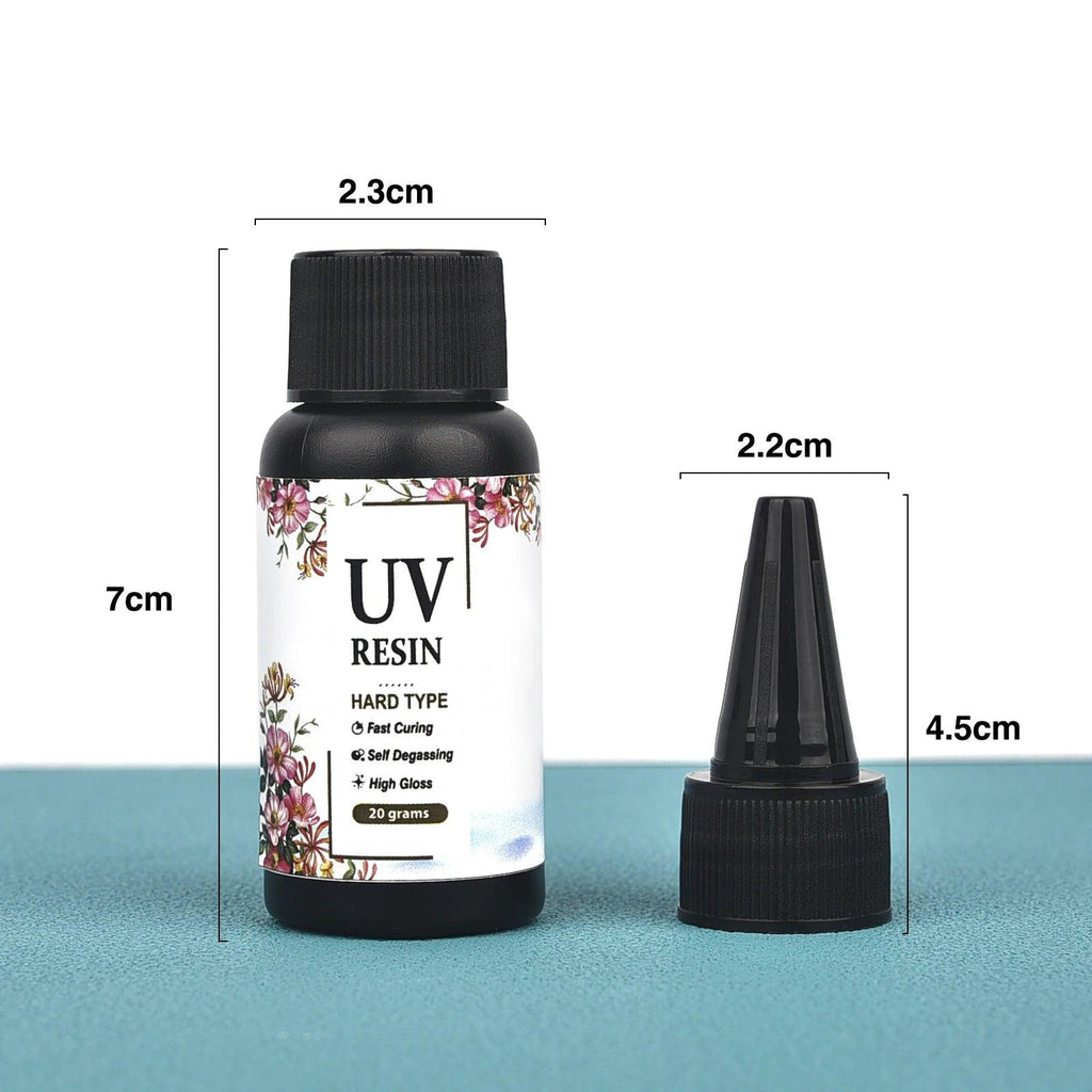 20g/50g/100g Crystal Resin UV Glue DIY Jewelry Making High Hardness Fast Drying Harder Epoxy Glue UV Lamp