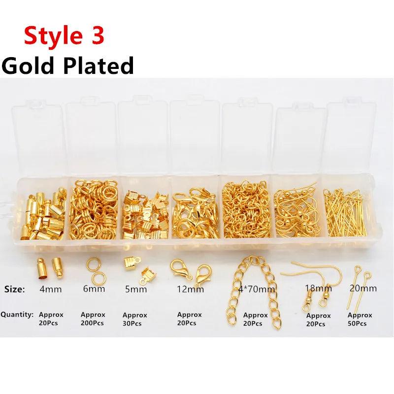 900 Pcs Alloy Open Jump Rings Mixed 3mm 4mm 5mm 6mm 7mm 8mm 10mm Split Rings For DIY Jewelry Making Findings HK060