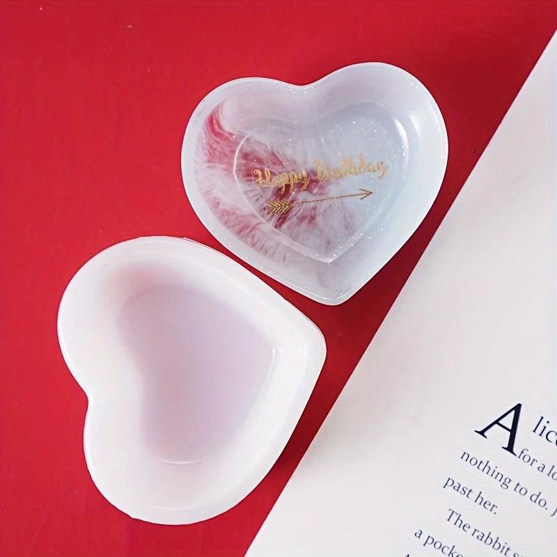 Concrete Stripe Storage Tank Silicone Mold DIY Heart shaped Disc Elliptical Tray Gypsum Cement Resin Mold