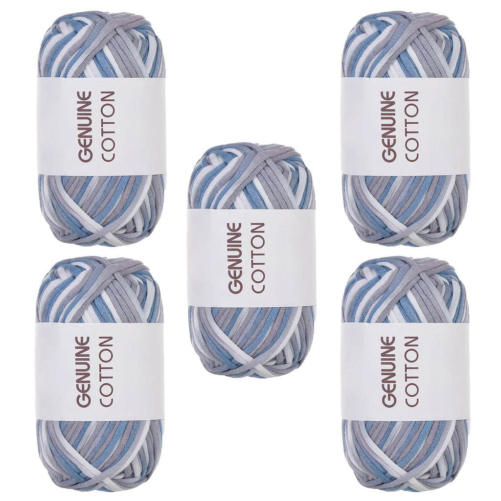 10 Pieces 50g Genuine Cotton Yarn for Beginner Crochet Easy Hand Knitting Weaving DIY Scarves Blankets Hats