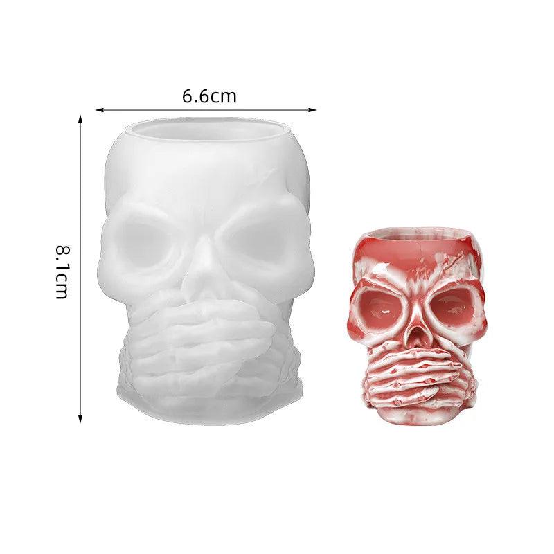 Skull Resin Molds, Hear-no, Speak-no, See-no Skull Silicone Molds for Resin Crafts, Cute Epoxy Resin Molds Silicone for Resin